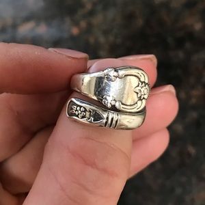 Sterling silver spoon ring